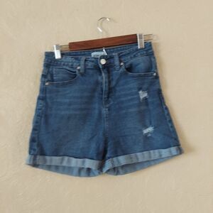 Abound High Rise Cuffed Denim Shorts Sz 28